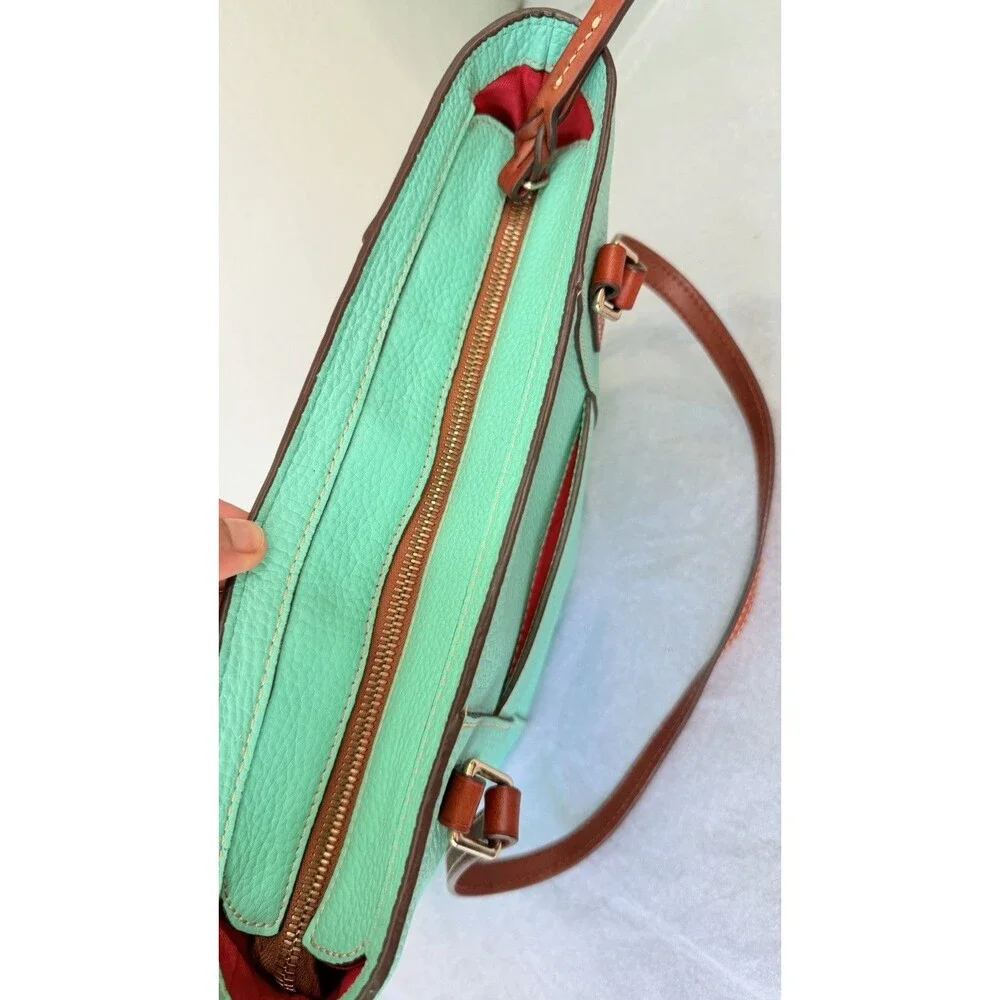 Dooney & Bourke Lexington Shopper Pebble Grain Leather Tote Bag Spearmint Green - Picture 6 of 14